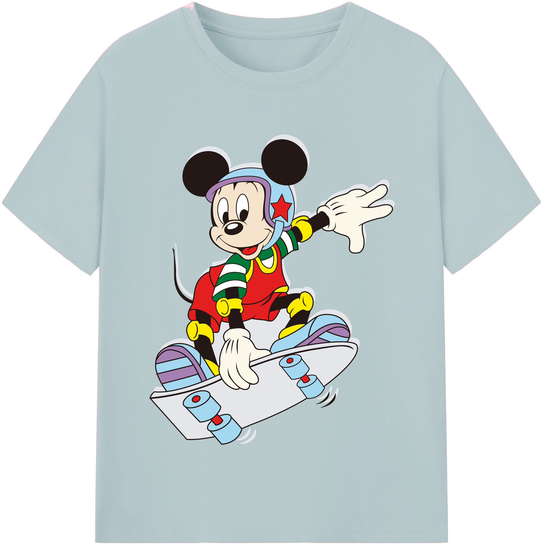 （画像用） ミッキーマウス Mickey Mouse 綿100％半袖Tシャツ（フロントプリント）